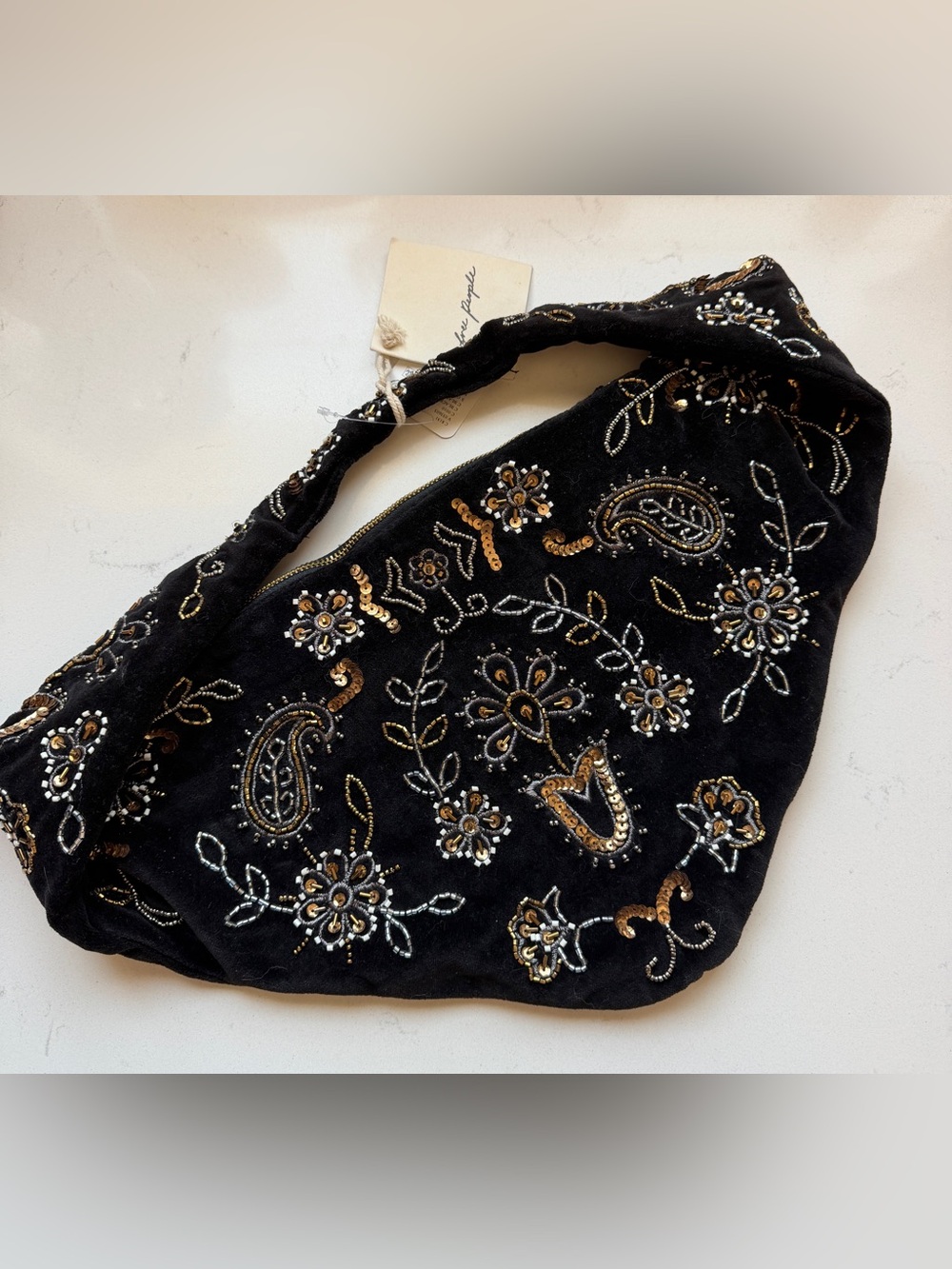 BRAND NEW - Free People Nashville Nights Embellished Black Bag purse - Picture 3 of 10